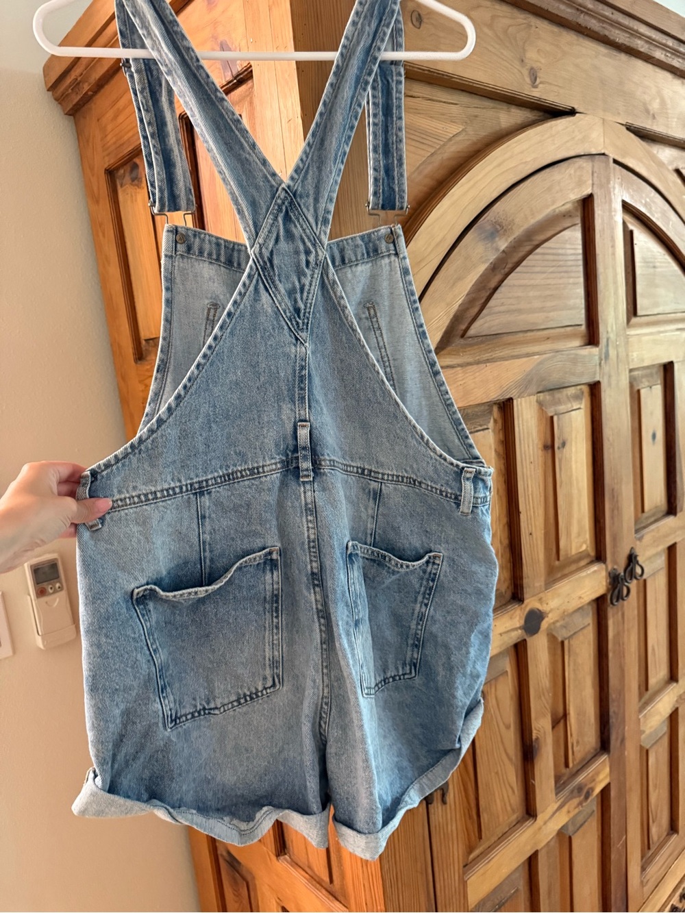 Free People Light Blue Denim Short Overalls - Picture 2 of 4